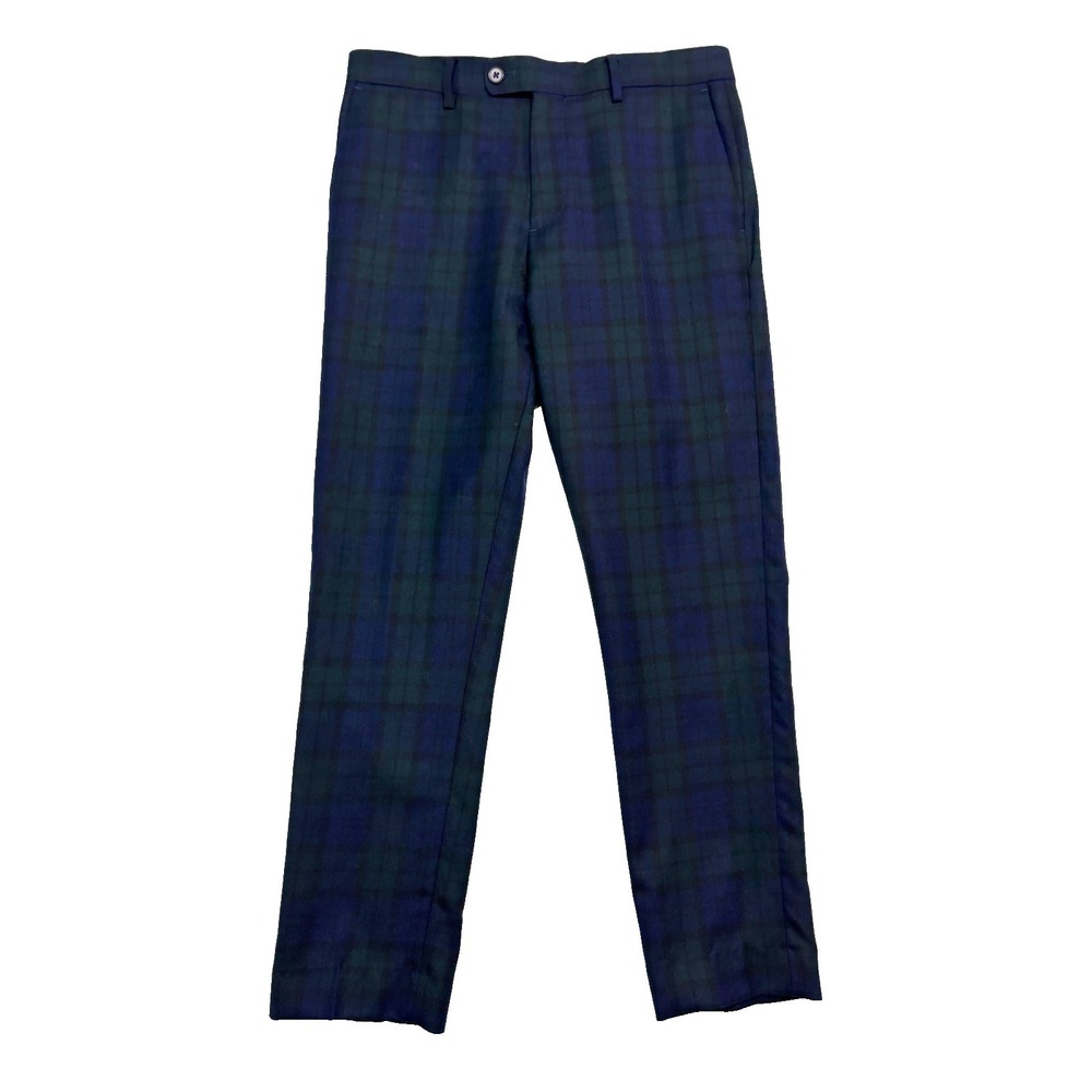 Banana Republic 31x29 Blackwatch Tartan Plaid‎ Dress Pants Wool Trousers Tapered
